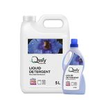 Qssiy liquid detergent 6 Liter | Laundry Liquid For Fabric Care | liquid detergent for Top Load and Front Load Washing Machine | Balanced PH, Non-toxic, 5+1 Liter (Fresh)