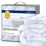 Bedbric Mattress Topper Kingsize Bed 4 Inches Thick - Soft & Fluffy Quilted King Size Mattress Toppers - Hypoallergenic Mattress Toppers with Elastic Straps