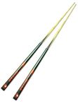 JBB Billiard cue Stick || Snooker Cue Stick and Pool Cue Stick (9mm Tip Size) - 2pcs (Flaming Black)
