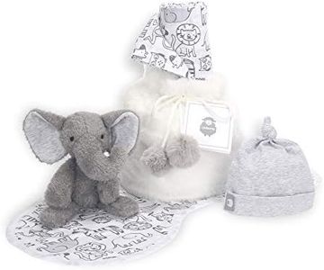 Lambs & Ivy - Bolsa de regalo para bebé, 5 piezas, color gris y blanco