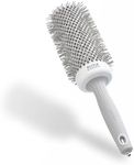 Olivia Garden Expert Blowout Speed – White & Grey - 55 - Ceramic Coated Round Brush with Extra Long Barrel for 25% Faster Blowouts