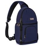 MOSISO Camera Sling Bag, DSLR/SLR/Mirrorless Camera Case Shockproof Photography Camera Backpack with Tripod Holder & Removable Modular Inserts Compatible with Canon/Nikon/Sony/Fuji, Navy Blue