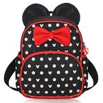 Cute Little Girls Toddler Backpack Mini Mouse Backpacks for Toddler Girl Backpack Kids Travel Kindergarten Preschool Backpacks small Bookbag School Book Bag Toddler Backpack