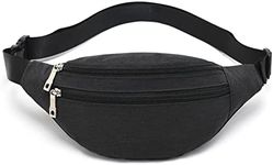 Fanny Pack for Men & Women - Waterproof Waist Bag Pack with Adjustable Strap for Travel Sports Running.(Black-01)