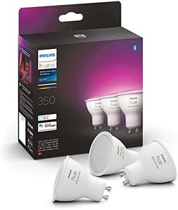 Philips Hue White & Color Ambiance GU10 Pack of 3 3 x 230 lm, Dimmable, up to 16 Million Colours, Controllable via App, Compatible with Amazon Alexa (Echo, Echo Dot)