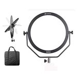 Falcon Eyes SO-48TDX II Led Round Soft Video Panel Light 48W Adjustable 3000K-5600K Photo Continuous Lighting Led Studio Portrait Light with 9 Scene Effect Modes and DMX