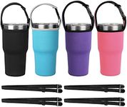 4 Packs 30oz Tumbler Carrier Holder Pouch with Shoulder Strap, Fit for YETI, Rtic, Atlin, Ozark Trail, Rambler 30 oz Insulated Tumbler Coffee Cup for 30oz Stainless Steel Travel Insulated Coffee Mug