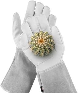 NoCry Long Thorn Proof Gardening Gloves for Women with Reinforced Palms and Fingertips — Perfect Cactus Gloves, Rose Pruning Gloves, Puncture Proof Gloves, Rose Gloves or Womens Gardening Gloves