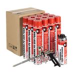 Stick2 One Component Polyurethane Expanding Gun Foam Expanding Foam Filler Exceptional Adhesion for Various Applications Gap Filler - Pack of 12 + 1 Applicator Gun + 1 x 500ml Gun Cleaner