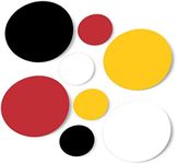 Black/Red/White/Yellow Vinyl Wall Stickers - 2 & 4 inch Circles (300 Decals)