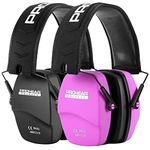 PROHEAR 016 Shooting Ear Protection Earmuffs with NRR 26dB for Gun Range, Hunting 2 Pack -Black and Pink