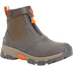 Muck Boots Men's Apex Mid Zip Rain Boot,Dark Brown Orange,12UK