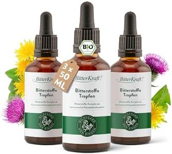 BitterKraft! Original BIO Bitterstoffe Tropfen 3x50 ml – nach Hildegard von Bingen – 9 erlesene Bitterkräuter - Verdauungsfördernd – hochdosierte Bittetropfen - 100% Natur – Vegan – Made in Germany