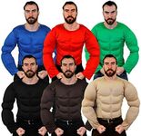 ADULT MUSCLE CHEST - PERFECT HALLOWEEN COSTUME ACCESSORY OR FOR SUPERHERO FANCYDRESS - BEIGE/SKIN COLOUR - STANDARD SIZE