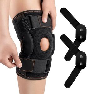 AUTOWT Professional Hinged Knee Brace, Adjustable Compression Knee Support Wrap for Men Women, Open Patella Knee Wrap for Running, Arthritis, Meniscus Tear, ACL, MCL, Injury Recovery, Pain Relief (XL)