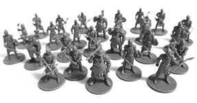 DRUNK'N DRAGON DND Guards Minis 25 Fantasy Miniatures for Tabletop/Dungeons and Dragons Roleplaying Games - Bulk Minis Unpainted- Figures Starter Set - Compatible with DND