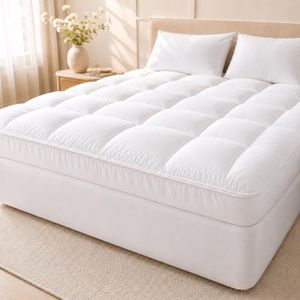 SafeRest CloudGuard - Queen Size Hybrid Mattress Protector & Pad (Extra Padded) - Waterproof Quilted Pillow Top Mattress Cover - Thick, Plush & Fitted Mattress Topper for Bed