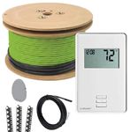 Floor Heating System, 240V Electric Tile Radiant Floor Heating Cable with UTN4 Non-Programmable Thermostat (23 Sq.Ft.)