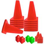 Versatyle Pack of 12 Heavy Duty 9 Inch Agility Training Cones for Soccer, Football and Sports Drills, Orange Flexible Heavy Duty Safety Cones, Versatile for Motor Vehicle & Traffic Training