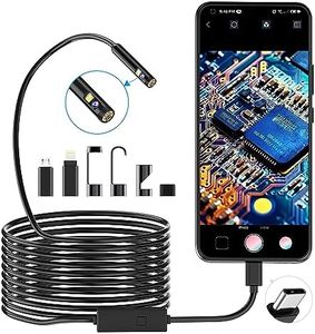 1920P HD Dual Lens Snake Inspection Endoscope, pancellent Type C Endoscope, Scope Camera with 8 LED Lights for Android and iOS Smartphone, iPhone, iPad, Samsung (5M)