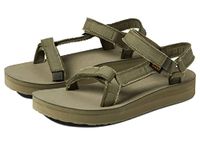 TEVA Women's Midform Universal Canvas Comfortable Quick-Drying Sandal with Universal Strapping System, Olive, 7