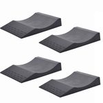 Maxsa Innovations 37353-BK Park Right Flat Free Tire Ramp, (Set of 4) - 25.40in. x 14.80in. x 8.50in.