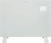 Devola Wifi Enabled Smart Electric Glass Panel Heater 1000W | Alexa Heating Control, Open Window Detection, Wall Mounted & Free Standing Low Energy Heaters with Timer | Lot 20, DVPW1000WH (White)