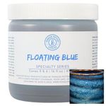 Penguin Pottery - Specialty Series - Floating Blue - Mid Fire Glaze, High Fire Glaze, Cone 5-6 for Mid Fire Clay, High Fire Clay - Ceramic Glaze Pottery (1 Pint | 16 oz | 473 ml)