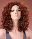 Forever Young UK Ladies Long Bouncy Curls Dark Copper Red Mix Curly Fashion Wig