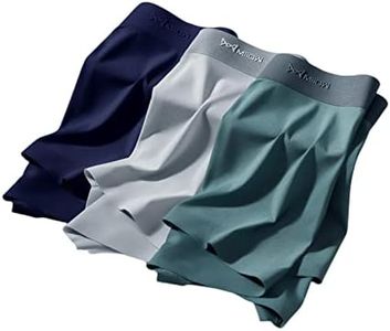 TOBILE Lot de 3 boxers pour homme en soie glacée - Doux et sexy - Pour homme - Boxer transparent - Hombre-Mry006-3C - XL