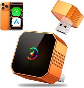 Aimoon 2026 Upgraded Wireless CarPlay Adapter for iPhone＆Android, Car Play Mini Wired to Wireless Adapter for CarPlay ＆Android Auto Plug and Play Stable Connection & No Latency for iPhone iOS 10+