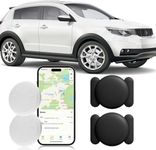 GPS Tracker for Vehicles, 1 Pack Tags Air Tracker Works with Apple Find My (iOS Only) (Car Tracker with Magnetic Case, 2 PCS)