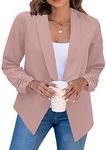 EFOFEI Women Work Suit Office Jacket Long Sleeve Jacket Elegant Business Work Suit Open Front Work Blazer PK XS