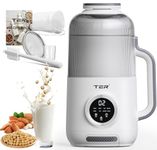 10-in-1 Nut Milk Maker, 40oz Almond Milk Machine for Homemade Plant-Based Milk, Oat, Soy, Coconut milk, Juice & Soup, Electric Bean Milk Machine with Delay Start/Auto-Clean/Boil Water/Keep Warm, White