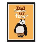 Good Hope Food Panda Funny Framed Poster With Acrylic Sheet10 Inch X 13 Inch Home wall Decoration Bedroom Living Gift Painting sticker wallpaper Boys Hostel