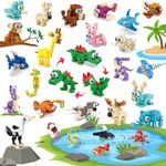 IMCUAMK Building Sets 24 Packs Party Favors for Kids, 3 in 1, 72 Kinds of Transformable Animal Building Block Toy, Goodie Bag Stuffers, Classroom Student Prizes Christmas Birthday Gifts for Kid Age 6+
