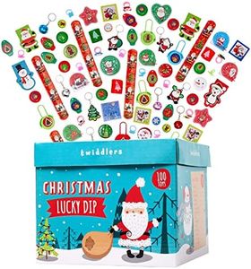 THE TWIDDLERS 100 Jouets de Fête de Calendrier de l'Avent de Noël avec Boîte pour Enfants - Anniversaires, Pochettes Surprises, Sacs Bonbons, Remplisseur de Chaussettes