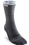 Injinji Hiker & Liner Combo MidWeight Merino NuWool CREW FIT Toe Socks (Charcoal & Heather Grey) L/XL