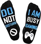 Do Not Disturb I'm Gaming Socks Novelty Gamer Socks,Funny Gamer Gift,Stocking Stuffers For Men teens Kids Gamer Lovers, Gamepad, 16