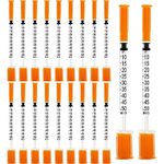 100 Pack 0.5ml/cc Multiple Uses Measuring Tools with 31G(6mm), Plastic Tube, Individually Wrapped