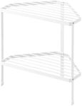 Yamazaki 5258 Over Exhaust Outlet Cover, Stove Corner Rack, 2 Tiers, White, Approx. W13.4 x D 8.9 x H 13.5 inches (34 x 22.5 x 34.2 cm), Tower, High Pot Rest, Pan Rest