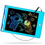 8.5 Inch LCD Writing Tablet for Kids, Reusable Doodle Drawing Board, Colorful Drawing Pad for Toddlers Educational Toys for Boys Girls Road Trip Essentials Travel Game Toys for 3 4 5 6 Years Old Blue