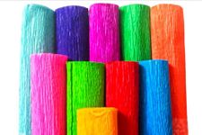 CREATIVE PENCIL Wrinkled Crepe Paper Roll for DIY Flower Making and Wrapping, Perfect for Art and Craft Projects with Multicolored Options (24cm x 100cm,Pack of 10)