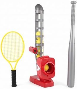 GOWENIC Baseball Tennis Pitcher Auto Pitching Machine Set for Youth - Convenient for Starting the Game At Any Time, Enhance Teamwork Skills, Improve Physical Fitness - Adjustable Pitching Angle and
