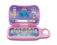 VTech Toddler Tech Laptop, Pink Interactive Educational Computer Toy, 20 Games for Pre-School Children, Learn Alphabet, Letters, Shapes, Numbers, Music & French, Kids 2, 3, 4 + Years, English Version