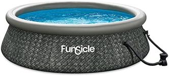 Funsicle Quickset Ring Top Above Ground Swimming Pool, Herringbone