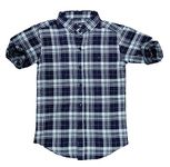 SKY PEARL Kids Regular Fit Checkered Shirt (12-13 Years, Navy Blue)