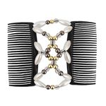 Beads Hair Combs Magic Elastic Hair Clips Stretchy Hair Comb Double Clips for Female Girls Hair Accessory