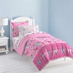 Dream Factory Magical Princess Ultra Soft Microfiber Girls Comforter Set, Pink, Twin