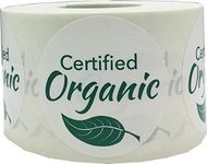 Certified Organic Labels 38.1 mm 1.5 Inch Round 500 Count